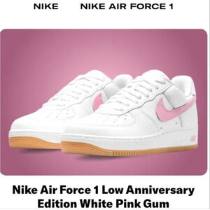 NIKE Air Force 1 Anniversary Edition Pink Gummy Sole size 8